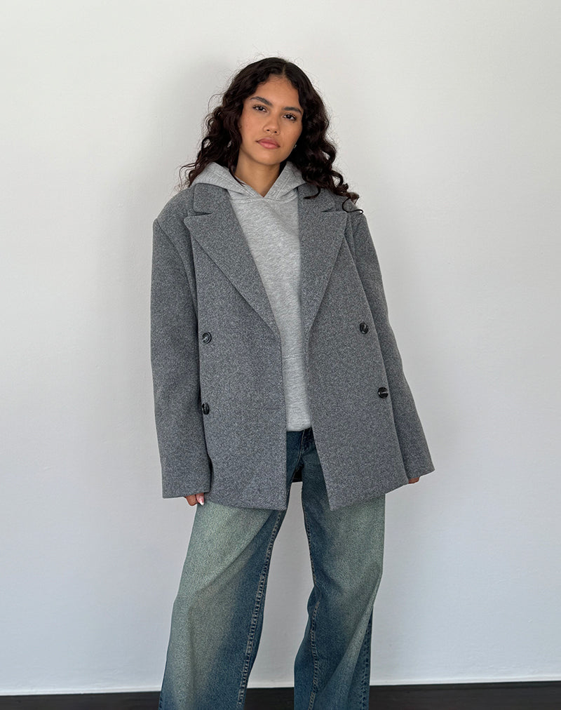 Binaiya Blazer in Übergröße in Grau