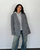 Image of Binaiya Blazer aus Wolle in Übergröße in Grau