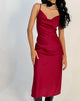 Image of Palasha Midikleid aus Satin Rot
