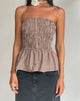 Bild von Soter Gerafftes Bandeau-Top in Mini Gingham
