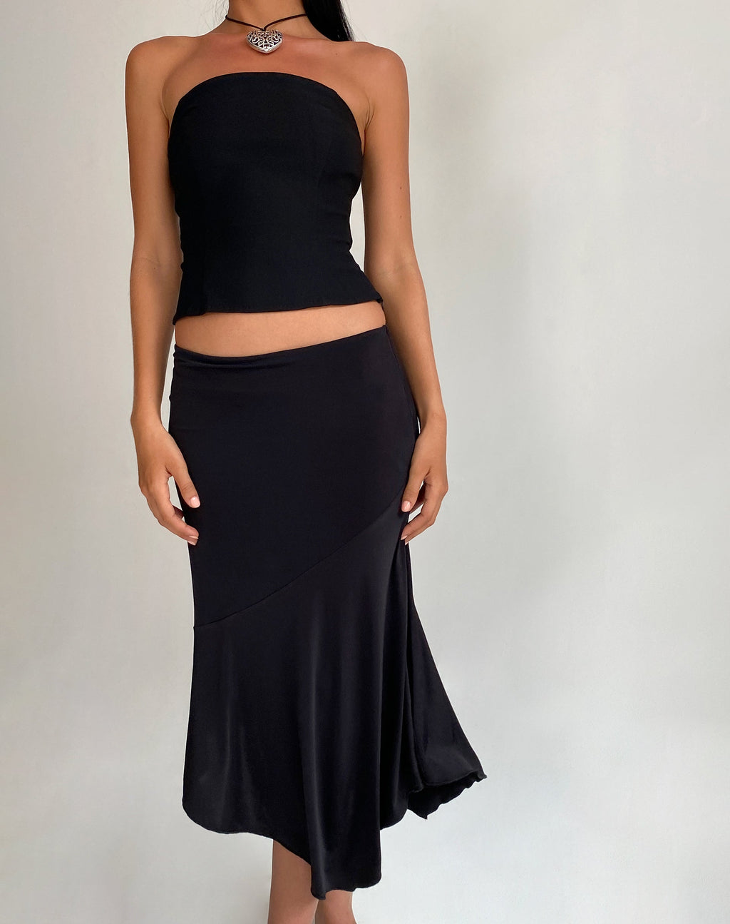 Maribaya Longline-Korsett-Top in Schwarz