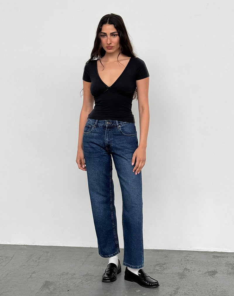Bild von Low Rise Awkward Parallel Jeans in Mid Blue Used