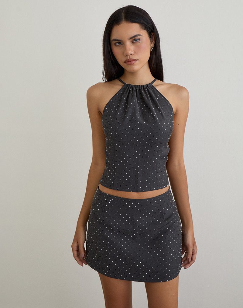 Image of Isado Open Back Top in Diamante Grau
