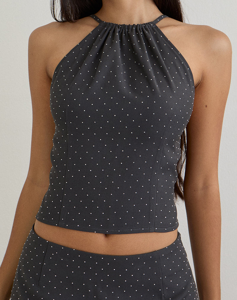 Isado Open Back Top in Diamante Grau