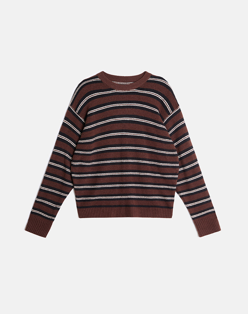 Image of Ishari Pullover in Streifen Braun Multi