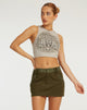Abbildung von Ivette Minirock in Khaki Olive dunkel