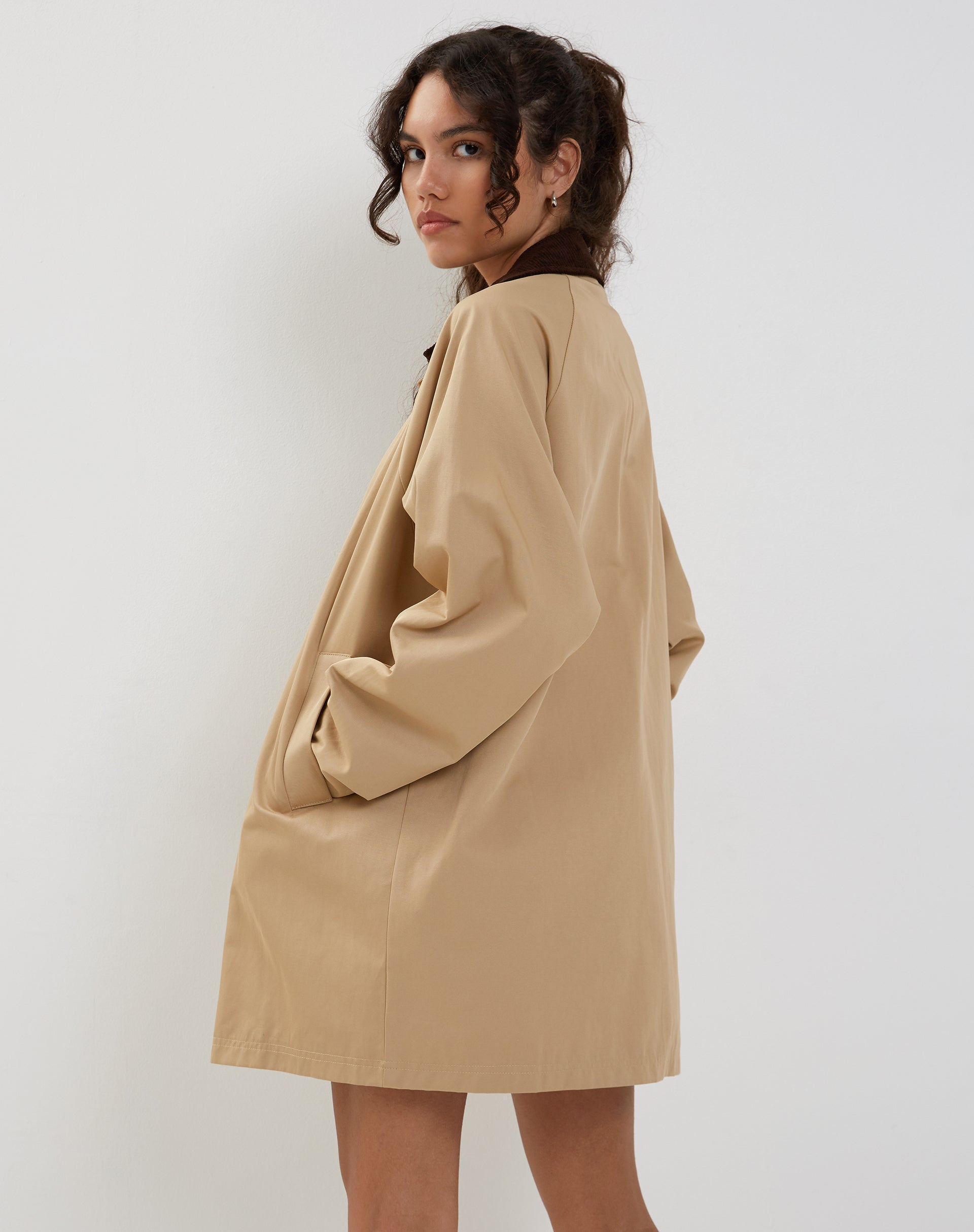 Image of Izora Kurzer Trenchcoat in Tan