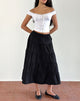 Bild von Izumi Tiered Midi Skirt aus Popeline Schwarz