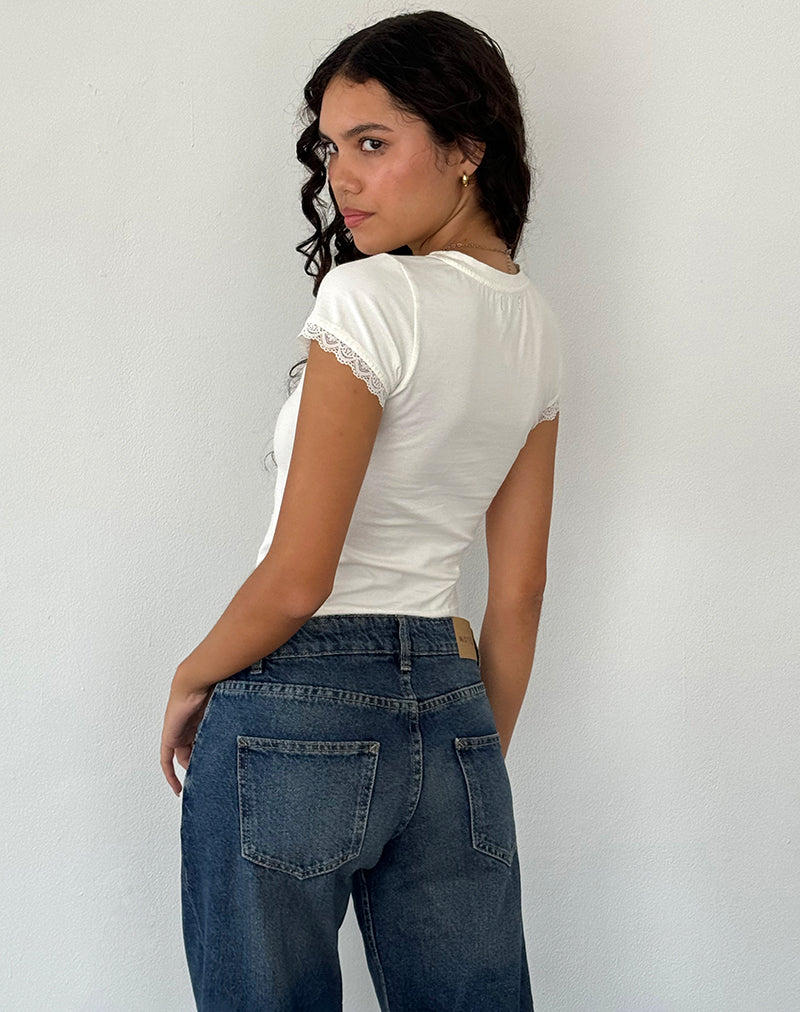 Bild von Izzy Top in Off White Deer Print