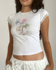 Bild von Izzy Top in Weiß Floral Bunch