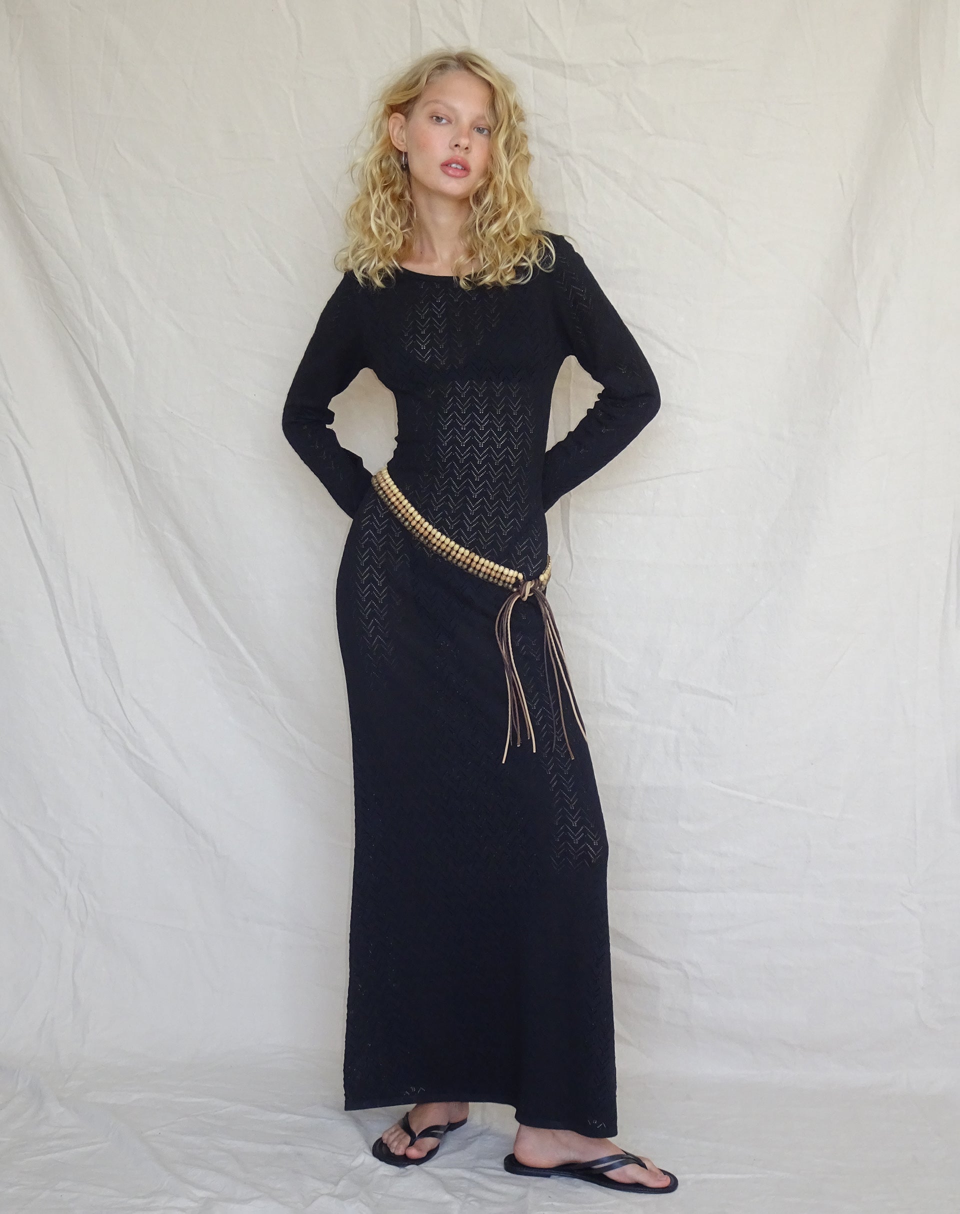 Image of Jadie Maxikleid mit offenem Rücken in Schwarz