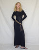 Image of Jadie Maxikleid mit offenem Rücken in Schwarz