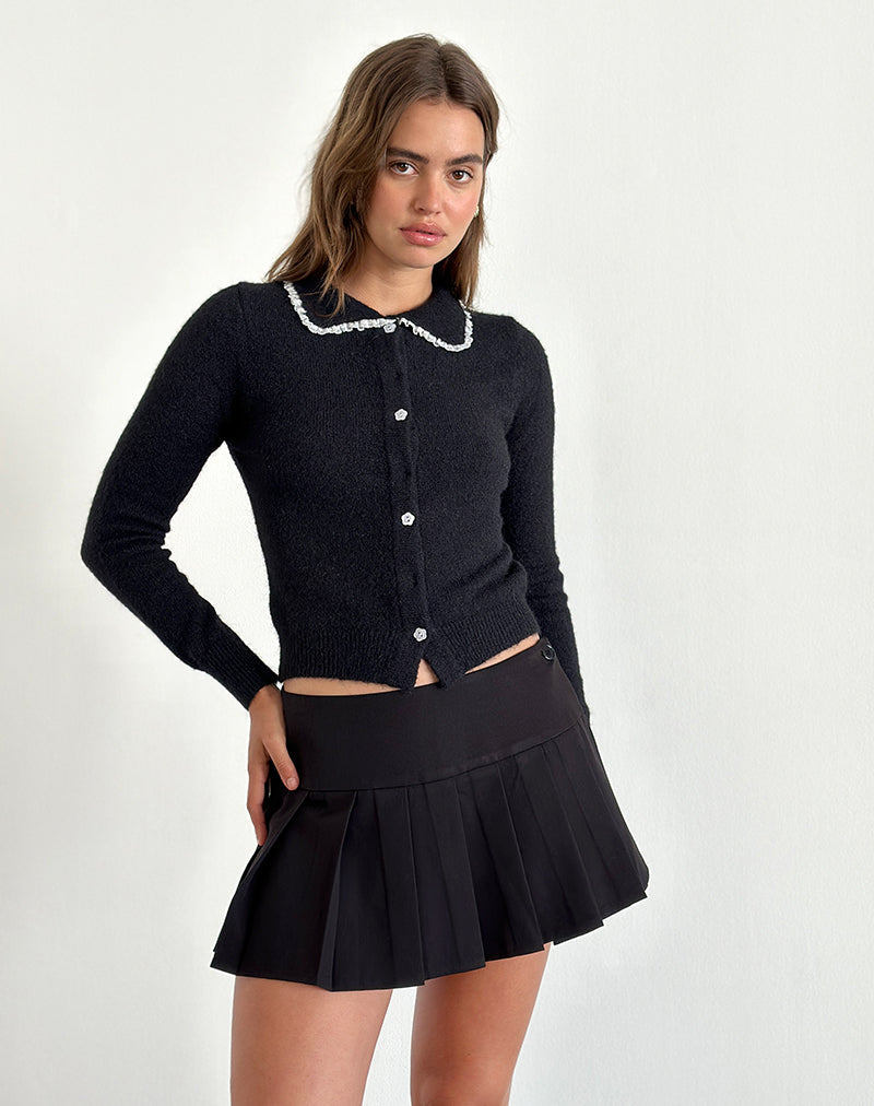 Image of Jaiko Cardi aus schwarzem Strickstoff