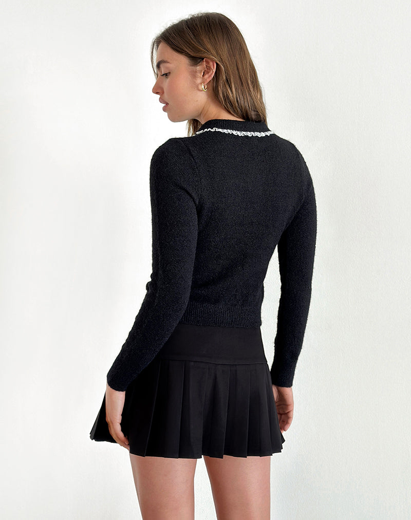 Image of Jaiko Cardi aus schwarzem Strickstoff