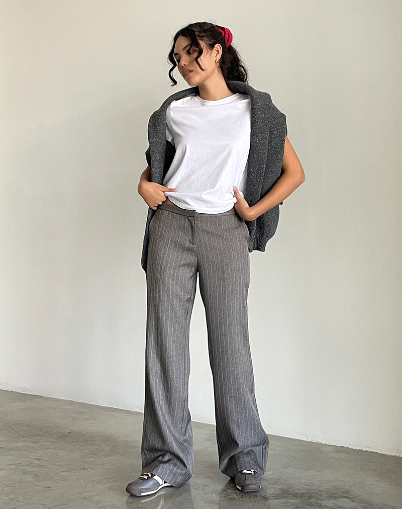 Jaliba Smart Hose in Grau Nadelstreifen Tailoring