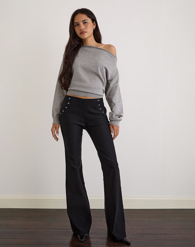 Jalira Pullover aus Strick Grau