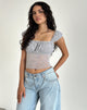 Bild von Jamet Top in Flock Chic Petals Grau