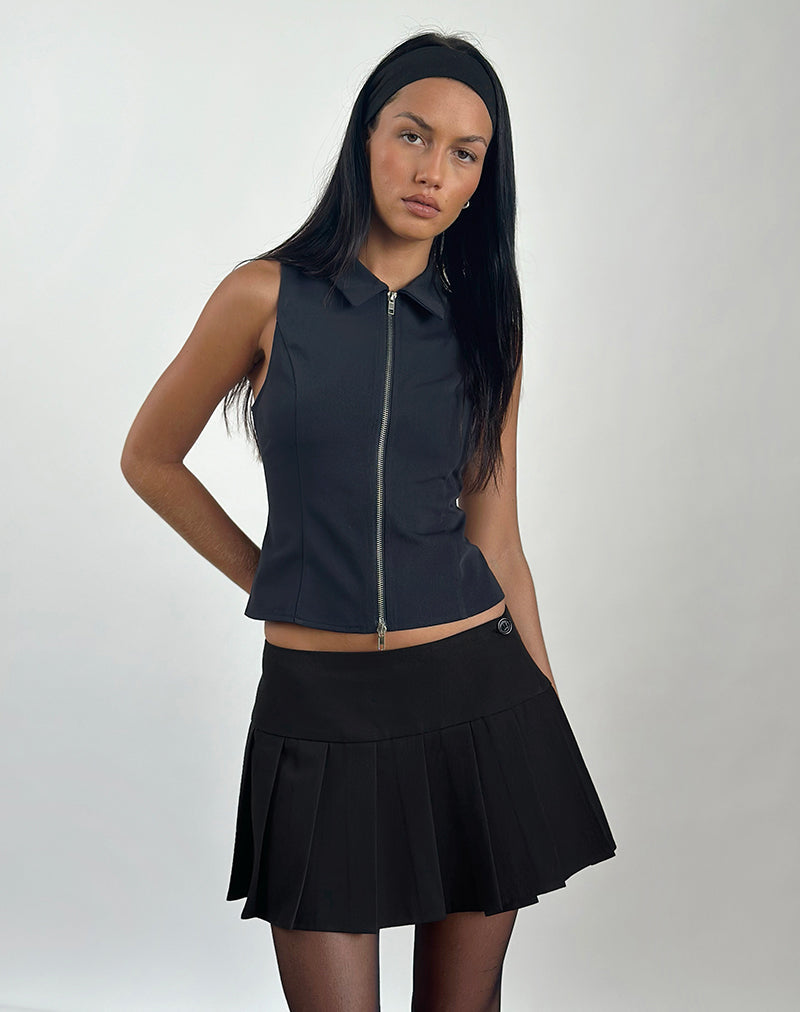 Bild von Janae Vest Top in Tailoring Navy