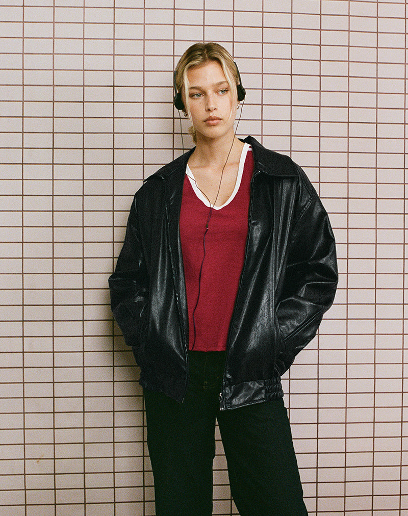 Image of Cavita Jacke aus PU Schwarz