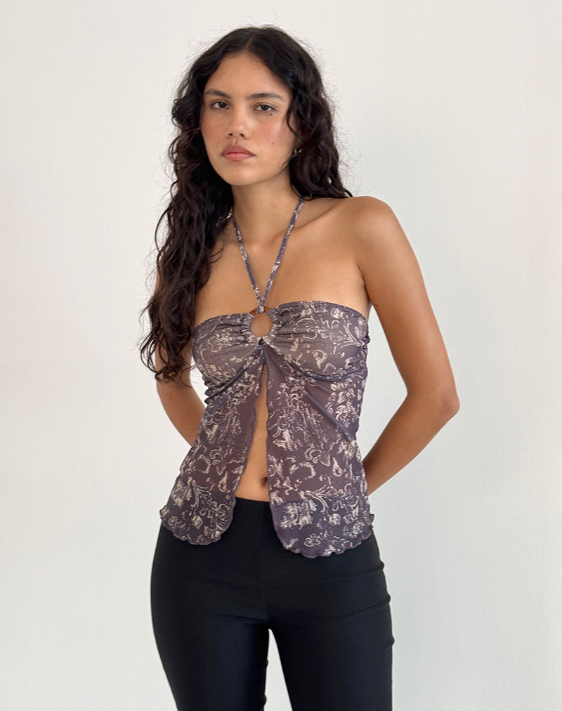 Bild von Janar Top in Batik Botanical Brown