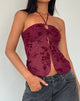 Bild von Janar Top in Botanical Flower Maroon