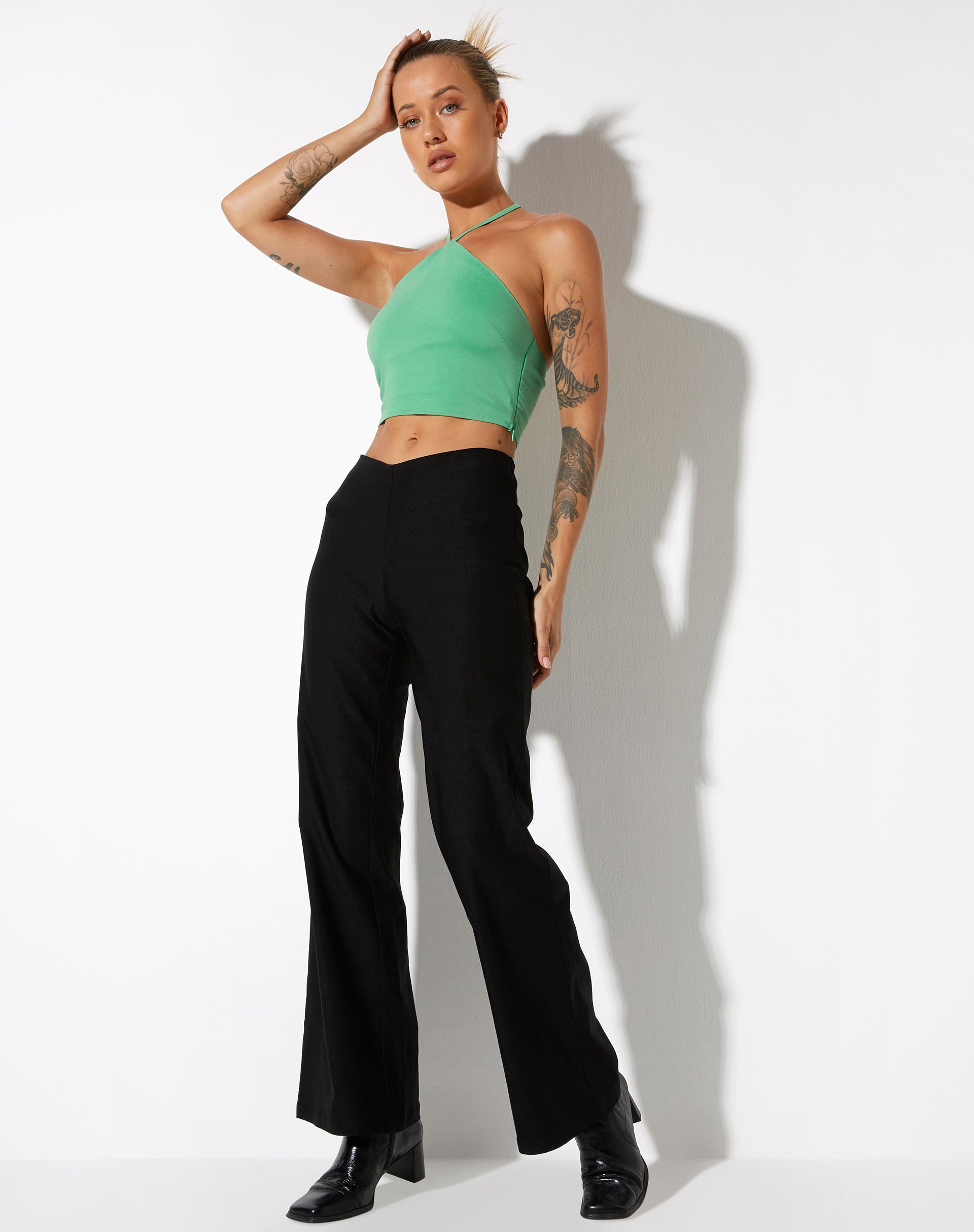 Bild von Janli Crop Top in Tailoring Grün