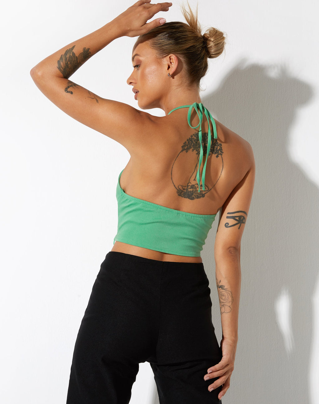 Janli Crop Top in Tailoring Grün