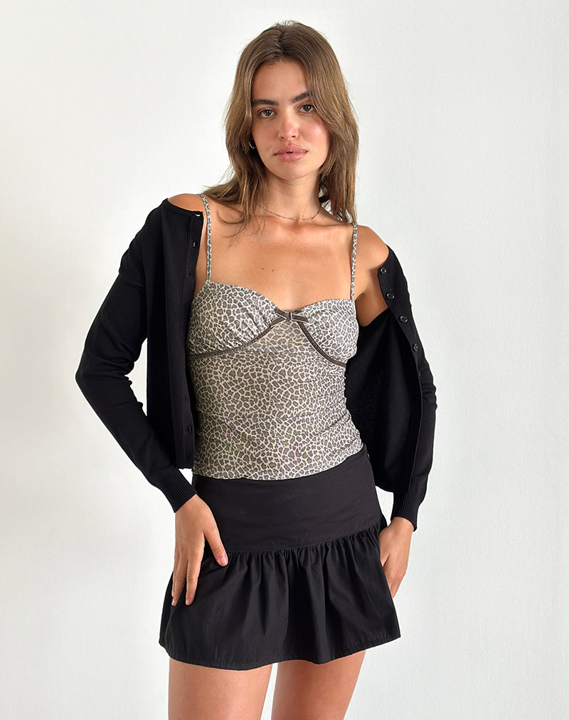 Image of Jarita Cami Top in zierlichem Leopard Hellbraun