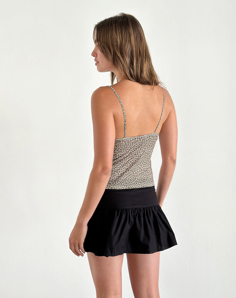 Image of Jarita Cami Top in zierlichem Leopard Hellbraun