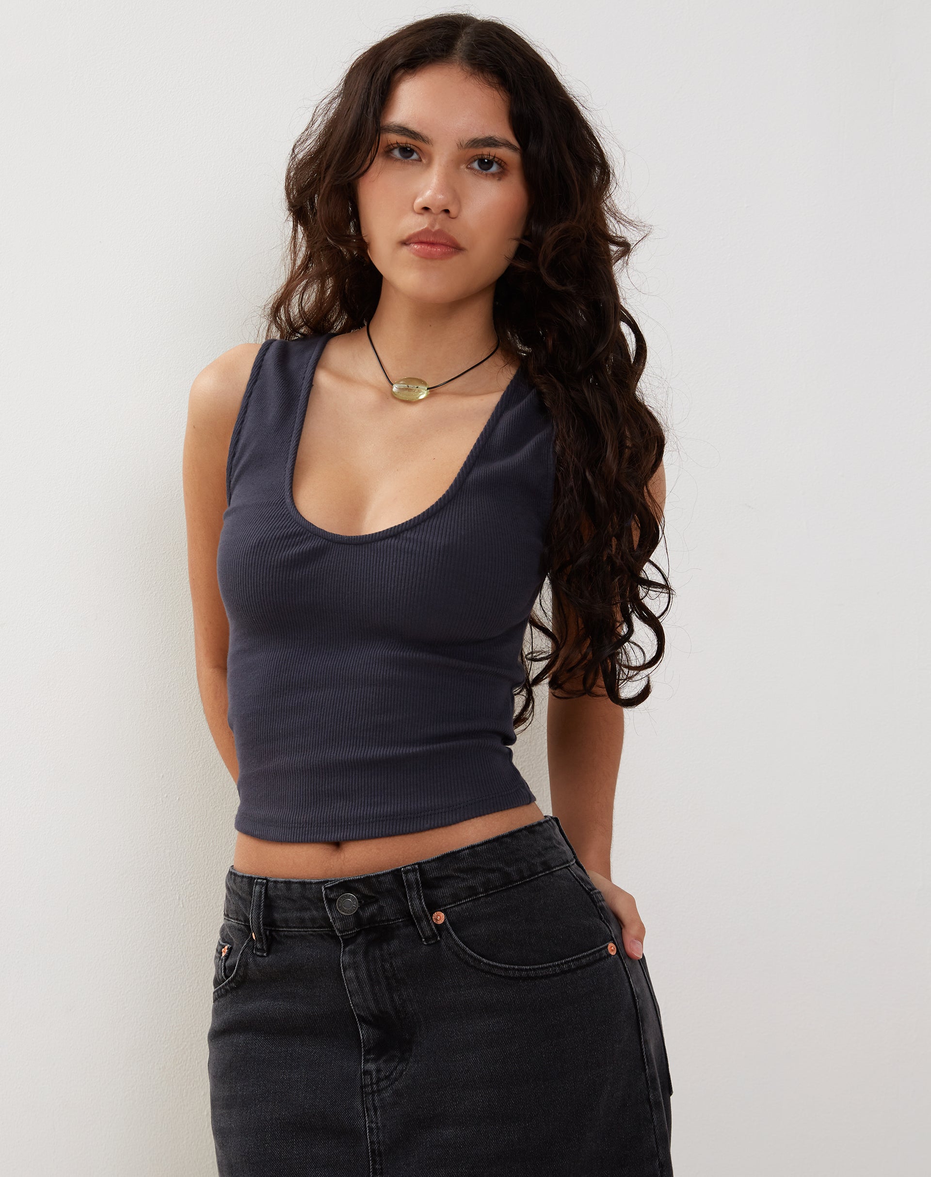 Image of Jastio Vest Top in Ocean Storm Gerippter Jersey