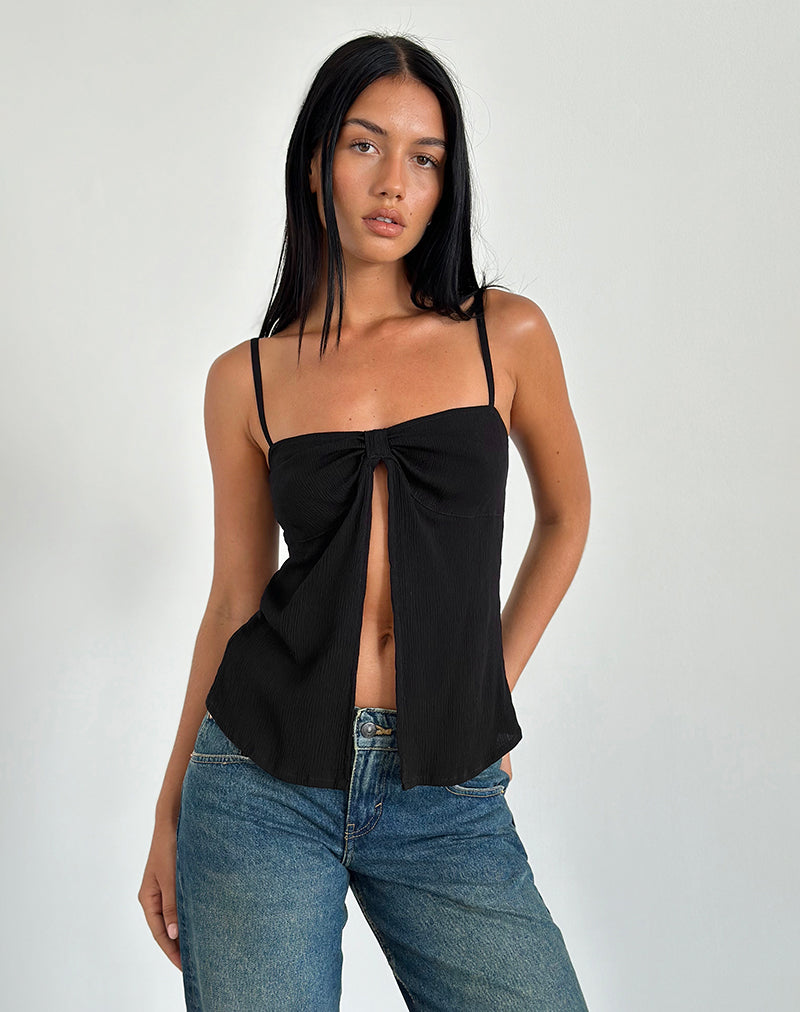 Bild von Jastipa Longline Schmetterlings-Top in Schwarz