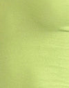 Grüne Banane mit tiefem Mahagoni-Binding