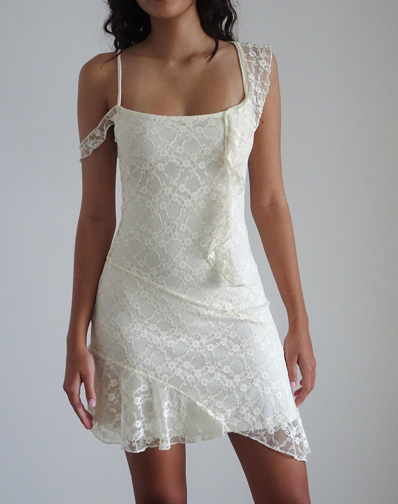 Image of Jati Minikleid aus weißer Canina-Rosen-Spitze