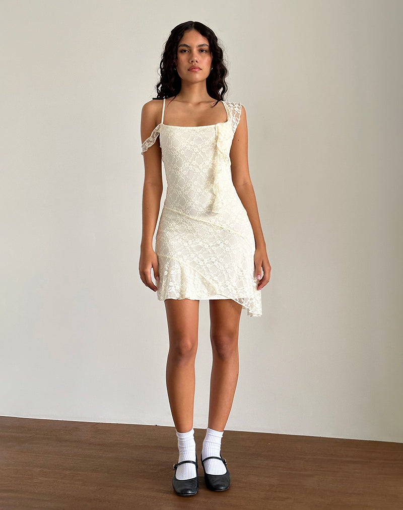 Image of Jati Minikleid aus weißer Canina-Rosen-Spitze