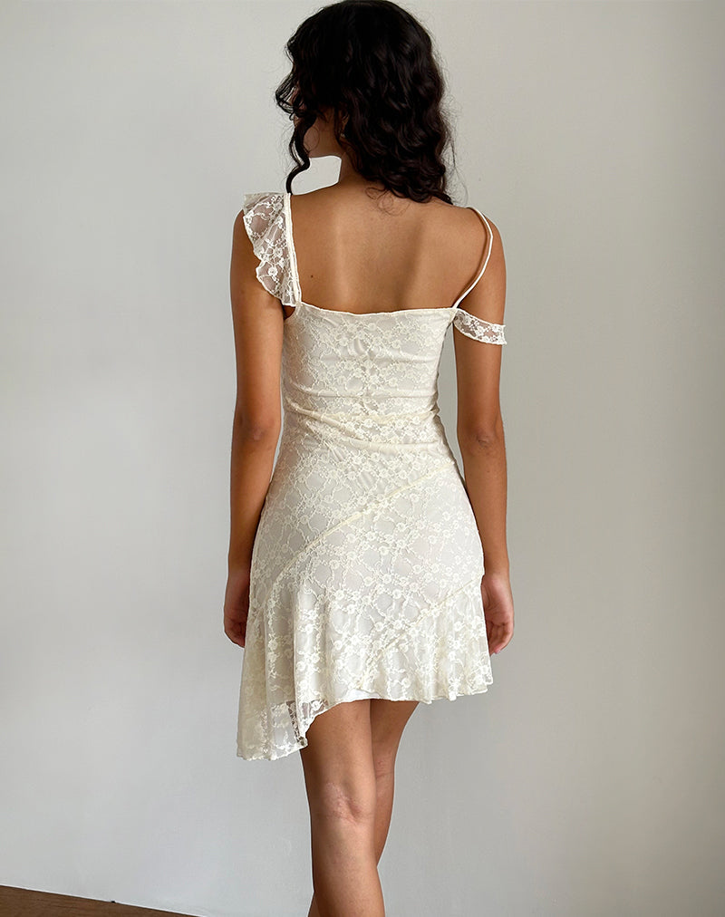 Image of Jati Minikleid aus weißer Canina-Rosen-Spitze