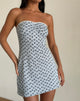 Bild von Javaya Bandeau-Minikleid mit floralem Streifen