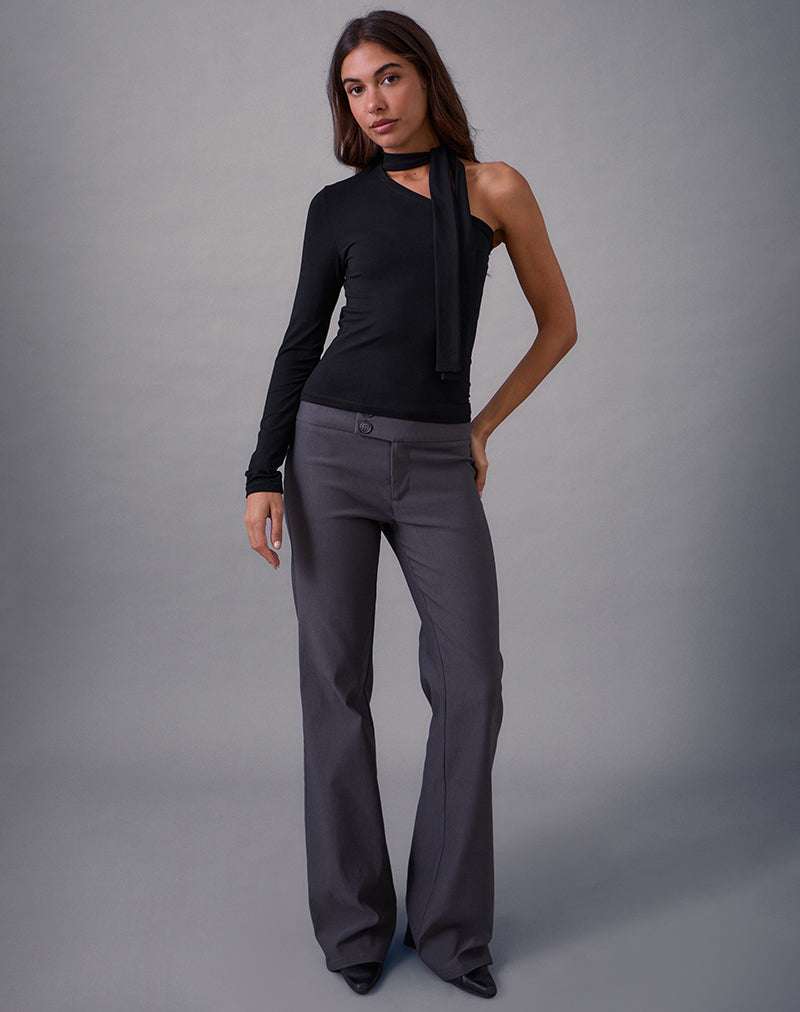 Image of Jayahe Einärmeliges Top aus Rayon Jersey Schwarz