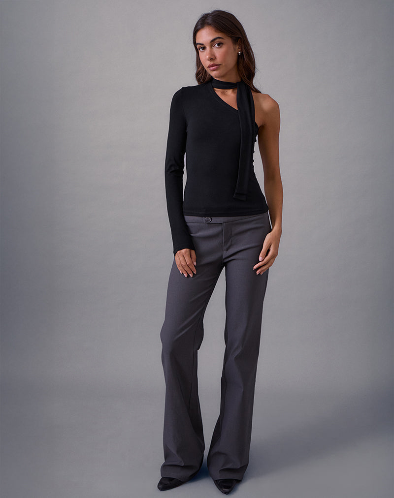 Image of Jayahe Einärmeliges Top aus Rayon Jersey Schwarz