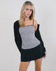 Bild von Jeiha Cami Top in Floral Gingham Schwarz