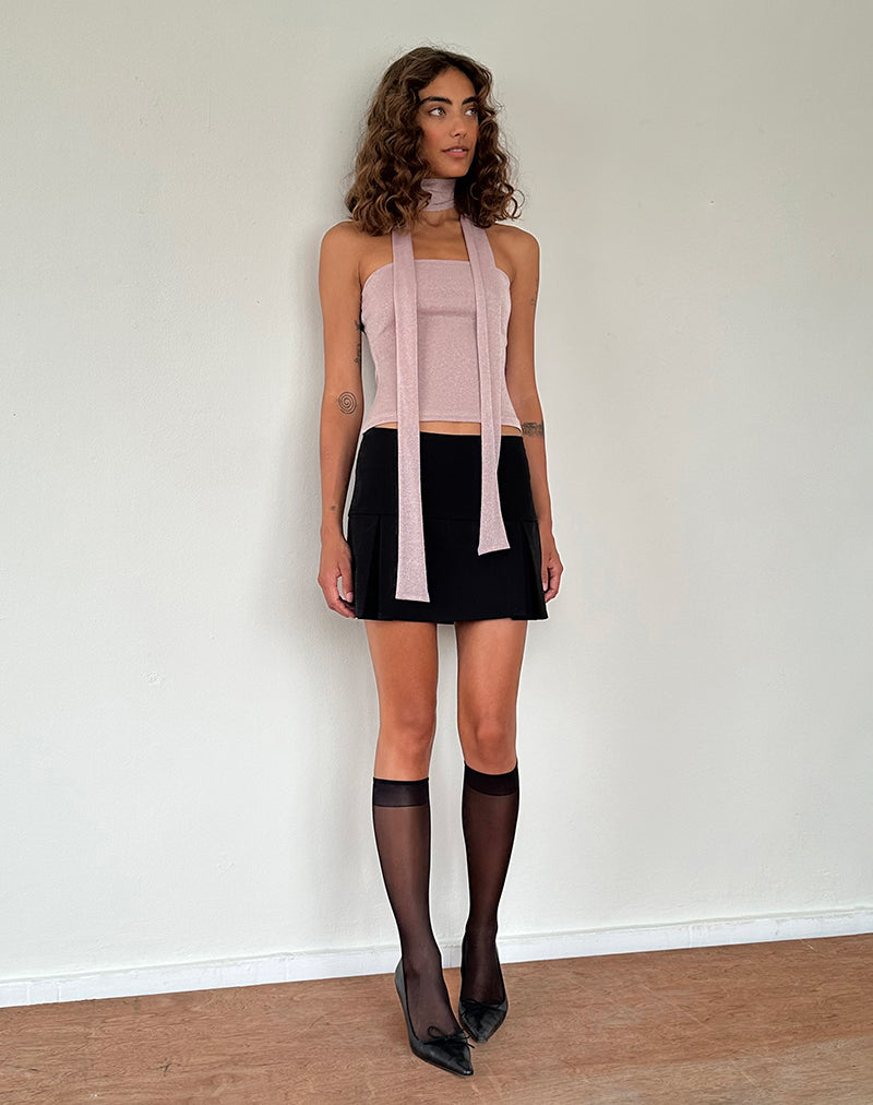Jeldia Bandeau-Top und Schal-Set in Rosa Schimmer
