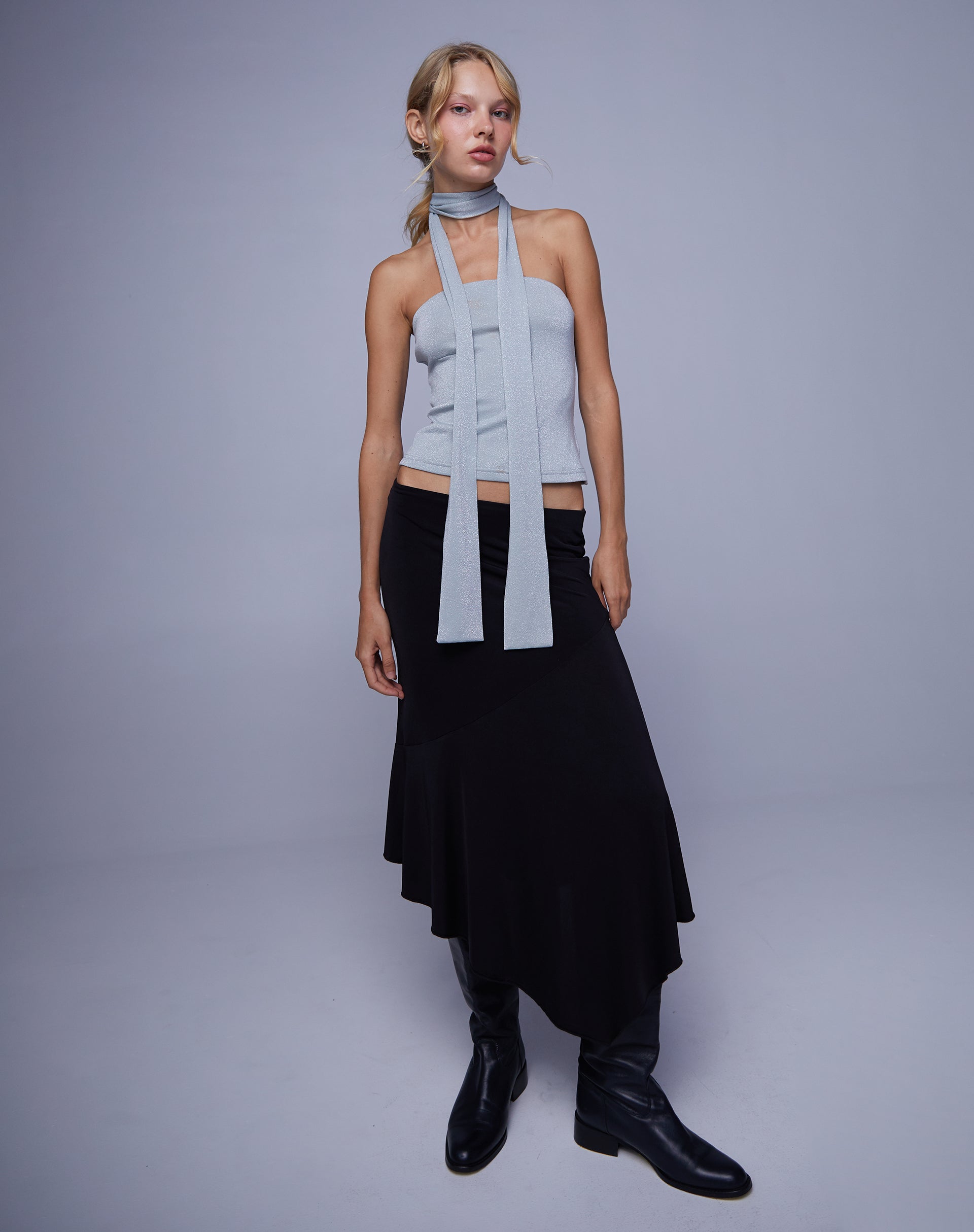 Image of Jeldia Bandeau Top und Skalf Set in Silber