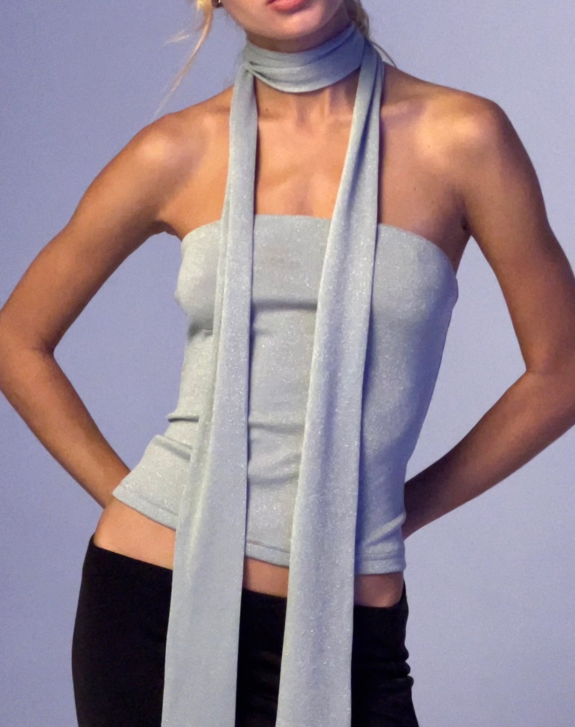 Image of Jeldia Bandeau Top und Skalf Set in Silber