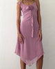 Bild von Jenani Rosette Ruffle Midikleid in Hellpflaume