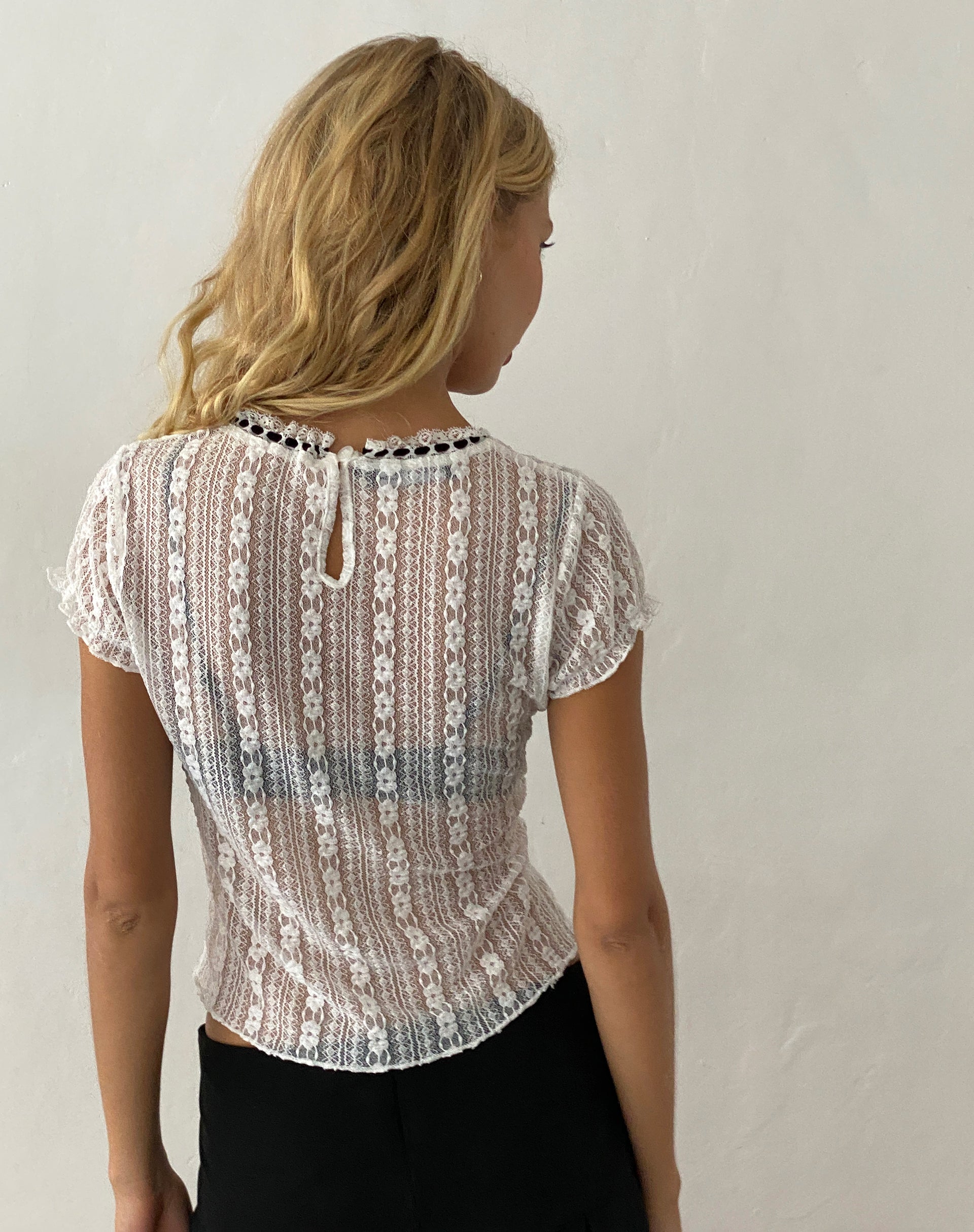 Image of Jennifer Ungefüttertes Top aus Spitze Weiß
