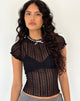 Image of Jennifer Ungefüttertes Top aus Spitze Schwarz