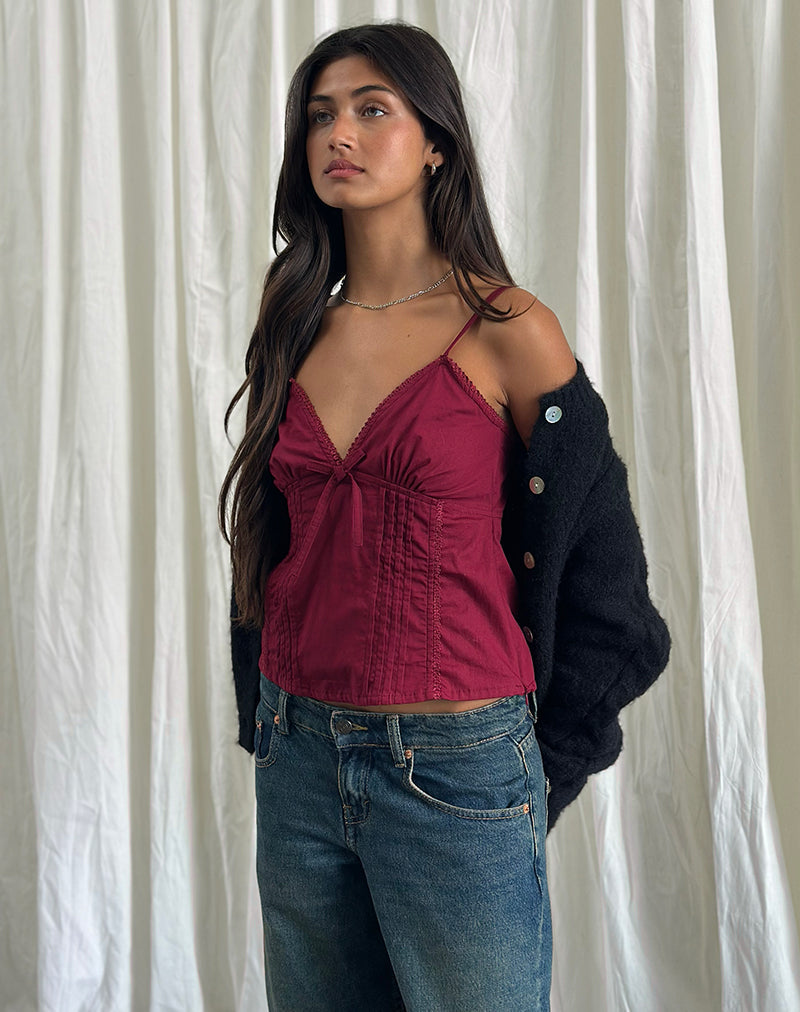 Bild von Jepuni Cami Top in Burgundy