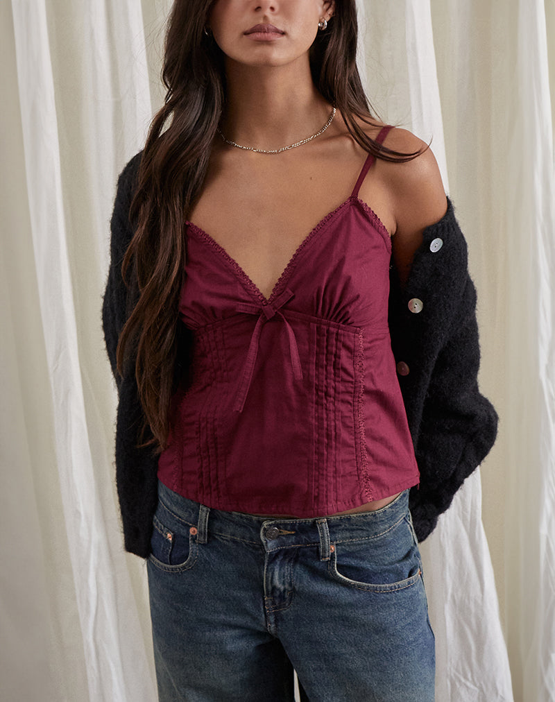 Bild von Jepuni Cami Top in Burgundy