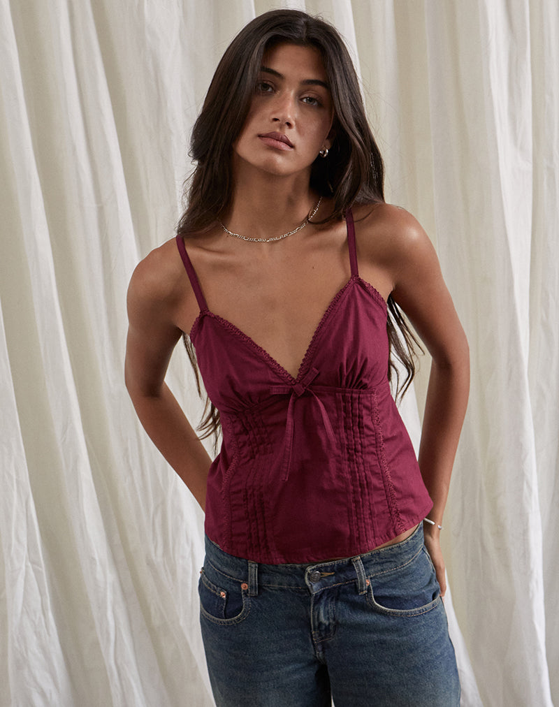 Bild von Jepuni Cami Top in Burgundy