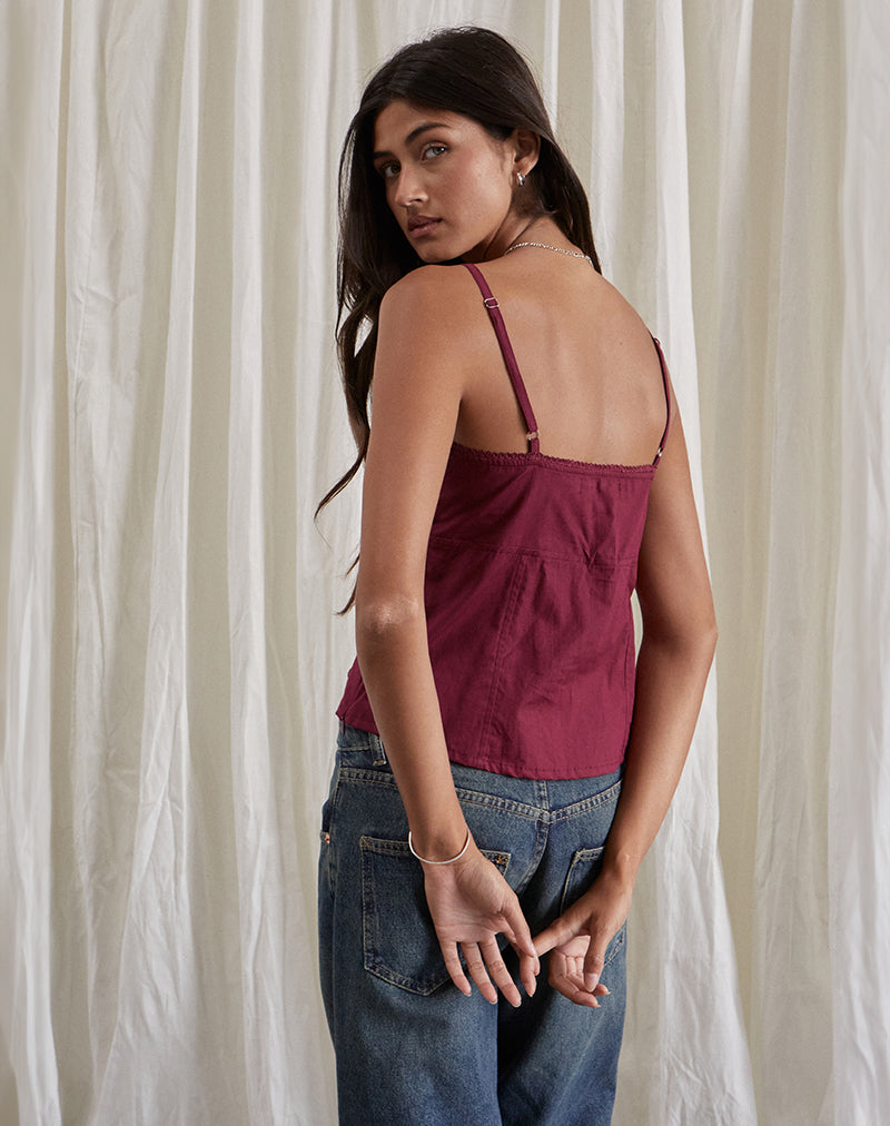 Bild von Jepuni Cami Top in Burgundy