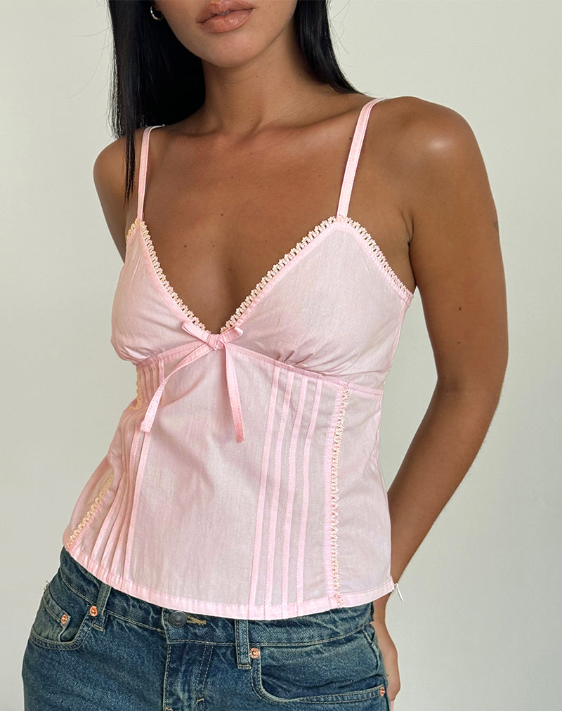 Bild von Jepuni Cami Top aus hellrosa Popeline